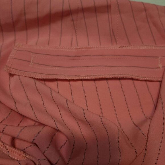 New Eloquii pants Women's 28 Plus size trousers pink pinstripes Spring Fall - Picture 13 of 16